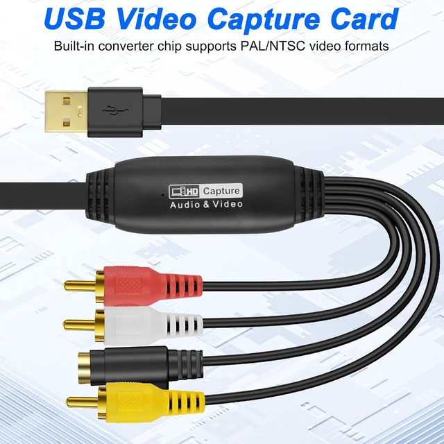 Alt view image 4 of 7 - XMSJSIY USB 2.0 Audio Video Capture Card (S-Video+3 RCA Male to USB)