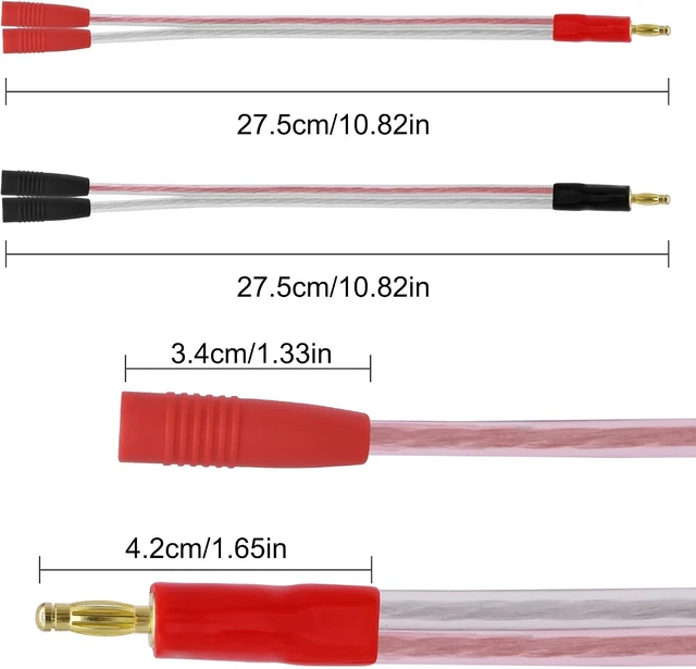 Alt view image 2 of 7 - XMSJSIY 4mm Banana Plug Male to Dual Female Splitter 1 to 2 Audio Extension