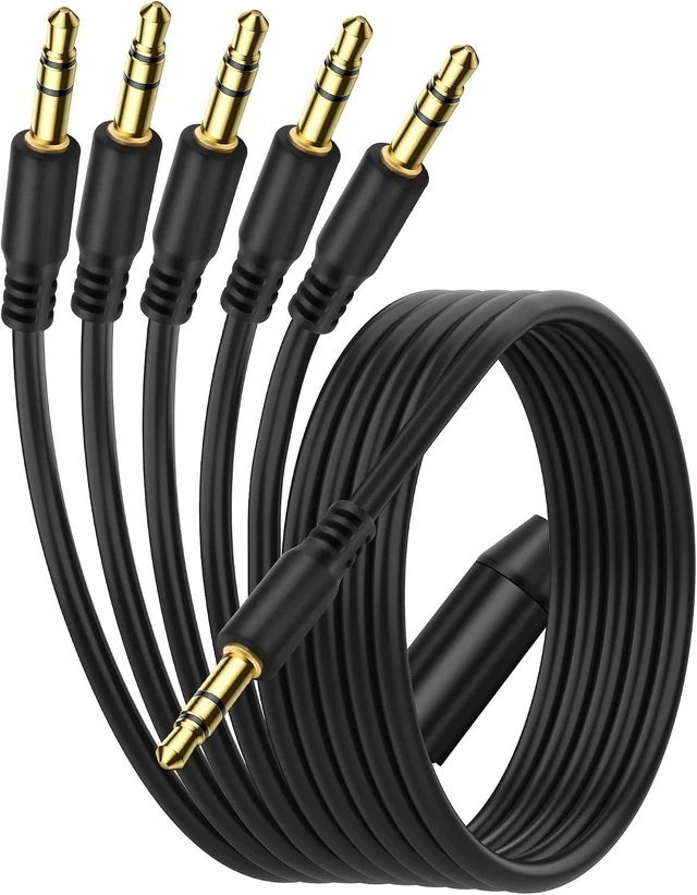 Main image of XMSJSIY 3.5mm TRS 1 to 5 Y Splitter Stereo Audio Extension Cable