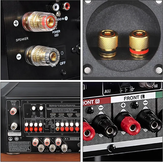Alt view image 6 of 7 - XMSJSIY 4mm Banana Plug Male to Dual Female Splitter 1 to 2 Audio Extension
