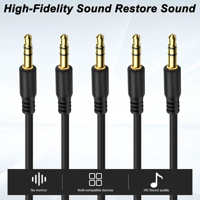Alt view image 4 of 7 - XMSJSIY 3.5mm TRS 1 to 5 Y Splitter Stereo Audio Extension Cable