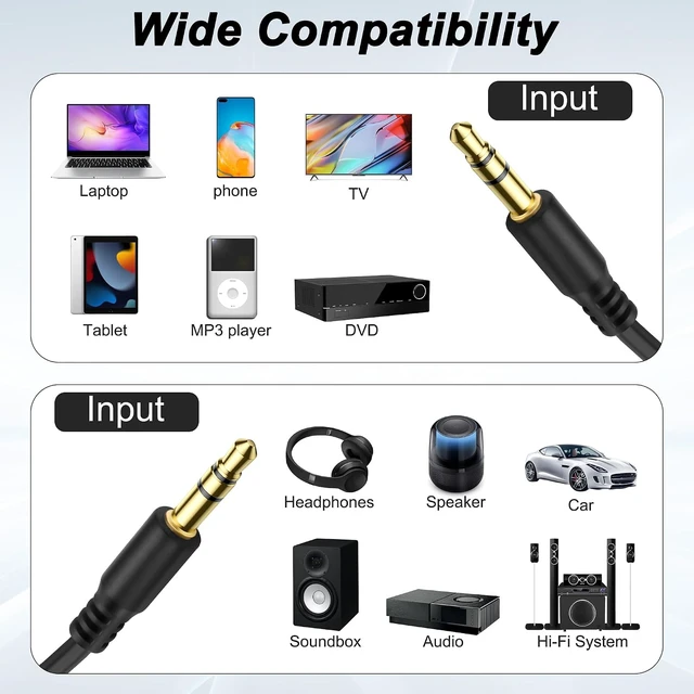 Alt view image 7 of 7 - XMSJSIY 3.5mm TRS 1 to 5 Y Splitter Stereo Audio Extension Cable