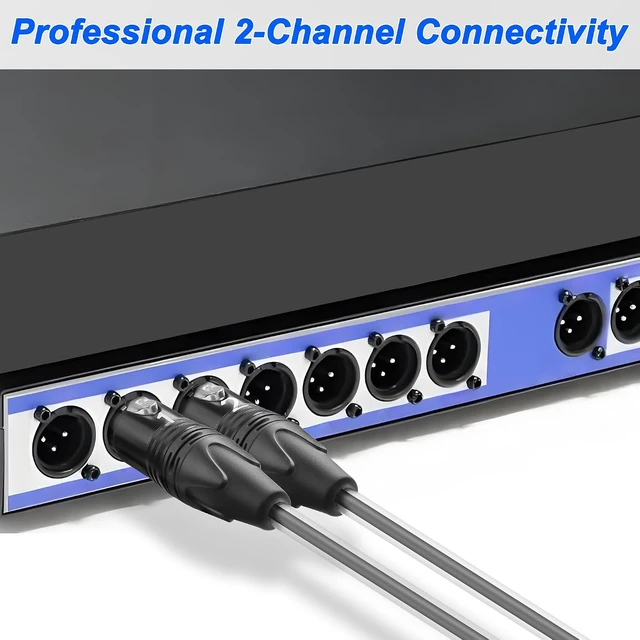Alt view image 5 of 7 - XMSJSIY 2 Channel XLR Audio Snake 3Pin XLR Male to Female Splitter-2M/6.5FT