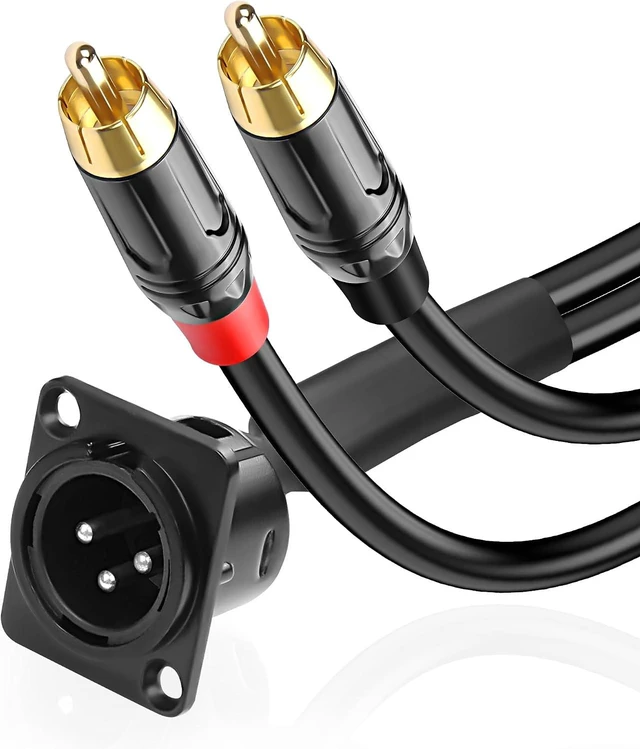 Main image of XMSJSIY D-Type XLR to RCA Stereo Audio Splitter Cable - 1M/3.28FT
