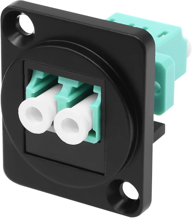Main image of XMSJSIY D-Type LC to LC OM3 Fiber Optic Panel Mount Adapter Connector