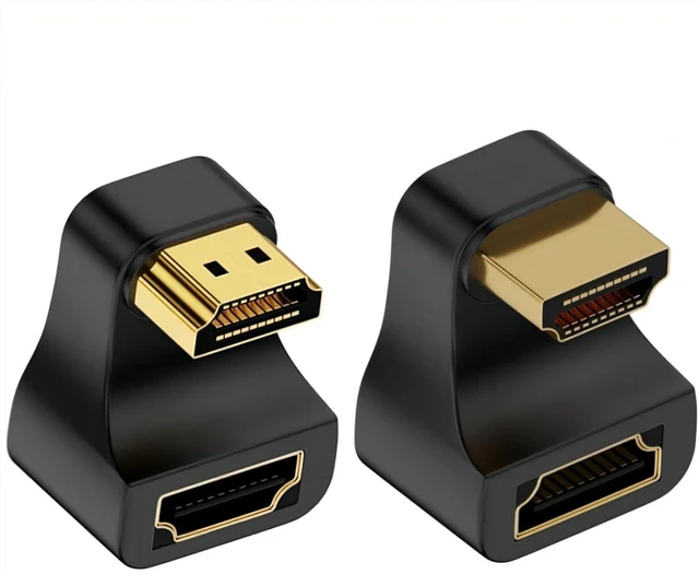 Main image of chenyang 2 Pack HDMI Male to HDMI Female 8K@60Hz 4K@120Hz 180 Degree Angled Converter Connector Adapter