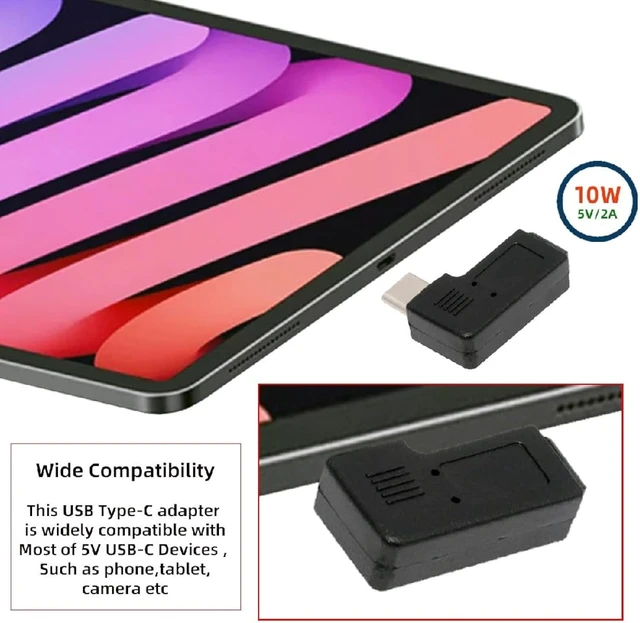 Alt view image 7 of 7 - cablecc 4pcs/lot USB-C USB2.0 Type C 480Mbps Male to Micro & Mini USB Female Power Data Adapter Opposite Right Back Angled