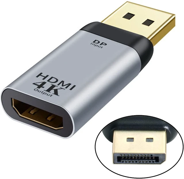 Alt view image 7 of 7 - cablecc DisplayPort DP Source to HDMI Sink Displays 4K@60hz Ultra HD Converter Adapter for Laptop HDTV