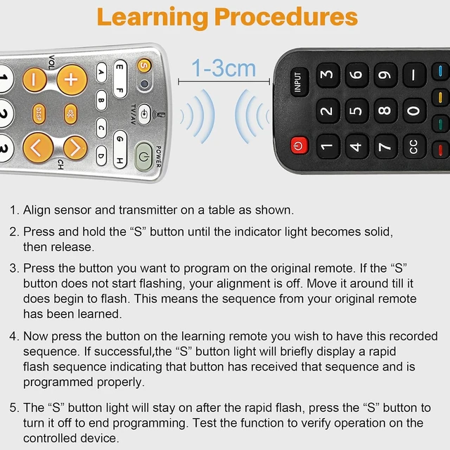 Alt view image 3 of 7 - Universal IR Learning Remote for TV/VCR/SAT/CBL/DVB/DVD/CD/AMP/HI-FI/Tuner