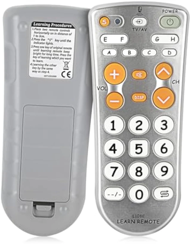 Alt view image 7 of 7 - Universal IR Learning Remote for TV/VCR/SAT/CBL/DVB/DVD/CD/AMP/HI-FI/Tuner