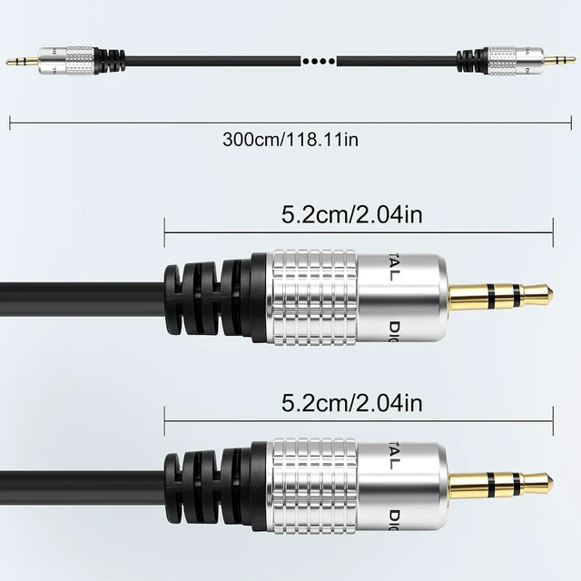 Alt view image 7 of 7 - XMSJSIY Aux Cable 3.5mm 1/8 TRS Male to Male Stereo Jack Cable