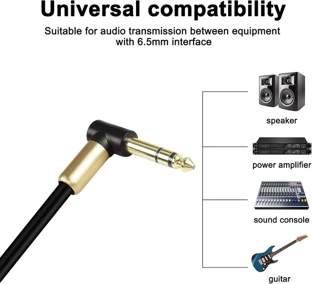 Alt view image 6 of 7 - XMSJSIY 6.35mm TRS Pigtail Cable 1/4inch Stereo Male Plug to Bare Wire-2M
