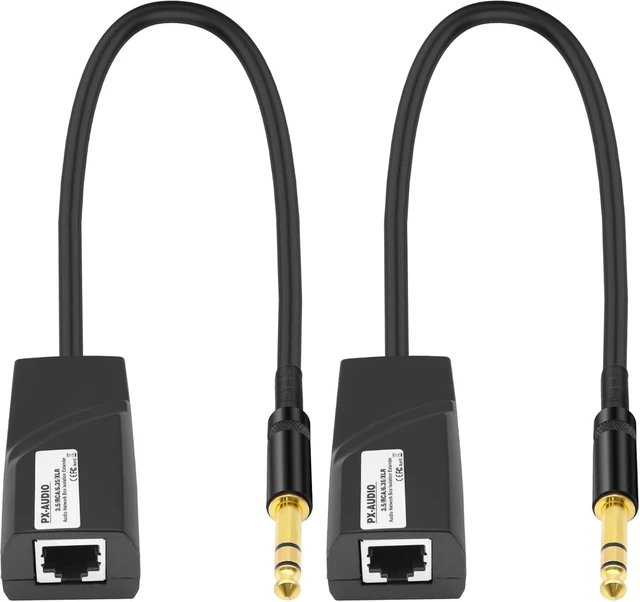 Main image of XMSJSIY 6.35mm TRS Extender 1/4" TRS Stereo Male to Ethernet RJ45 Female