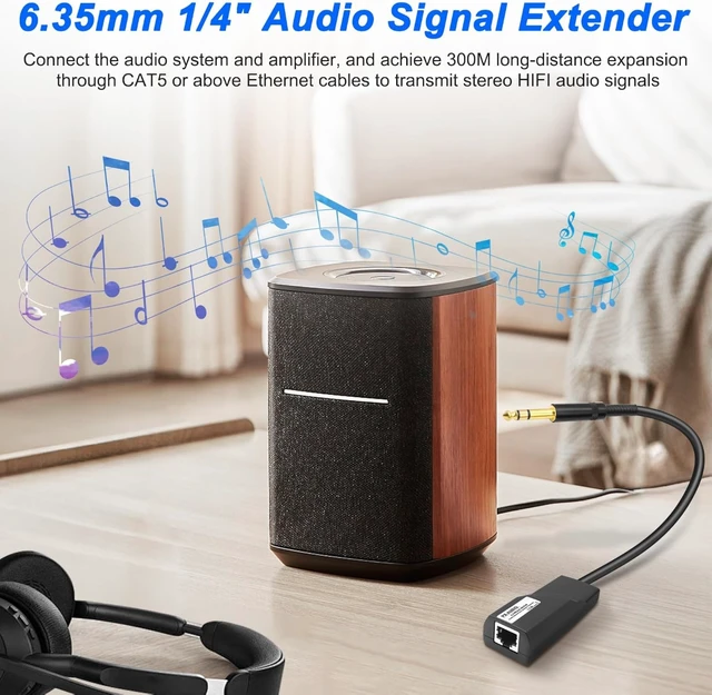 Alt view image 6 of 7 - XMSJSIY 6.35mm TRS Extender 1/4" TRS Stereo Male to Ethernet RJ45 Female