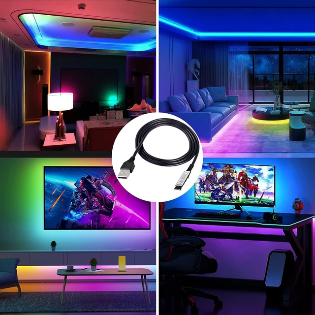 Alt view image 7 of 7 - XMSJSIY DC 5V Led Dimmer USB RGB Led Controller 3Keys Multi-Colour-M/3.28FT