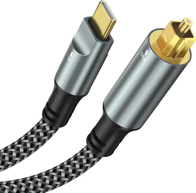 Main image of XMSJSIY USB C to TOSLINK Optical Audio Unidirectional Cable - 1.2M/3.93FT