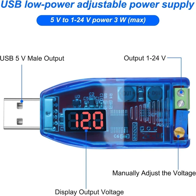 Alt view image 3 of 7 - XMSJSIY DC - DC USB Buck Boost Converter Voltage Regulator
