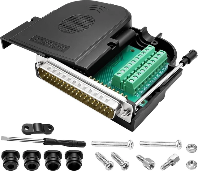 Main image of XMSJSIY DB37 Male Solderless Breakout Connector D-SUB 37 Pin Serial Adapter