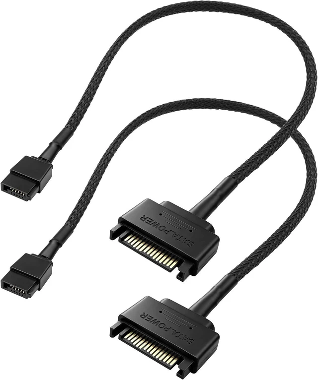Main image of XMSJSIY SATA 15 Pin Male to 6 Pin Female Slimline Power Supply Adapter