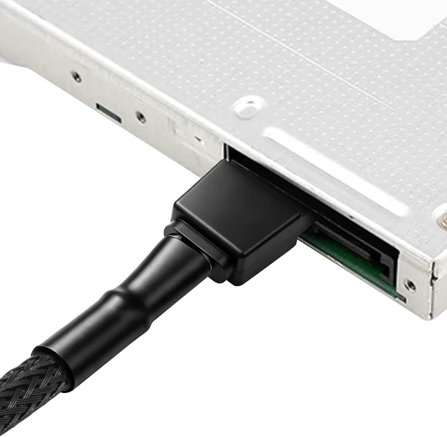 Alt view image 7 of 7 - XMSJSIY SATA 15 Pin Male to 6 Pin Female Slimline Power Supply Adapter