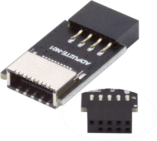 Main image of chenyang USB 2.0 9Pin Male to USB 3.1 Type E Key-A Female Front Panel Socket to 9Pin Mainboard Header Extension Adapter