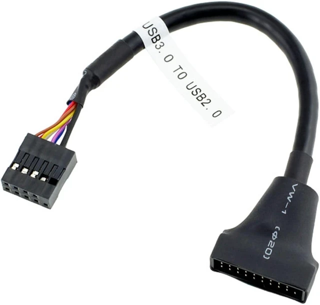 Alt view image 4 of 7 - chenyang 2 Pack USB 2.0 Front Panel Header 9/10Pin Male/Female to 19/20Pin Male/Female Mainboard Header Gender Changer Cable Adapter