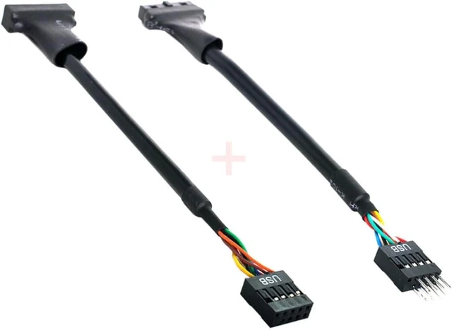 Alt view image 7 of 7 - chenyang 2 Pack USB 2.0 Front Panel Header 9/10Pin Male/Female to 19/20Pin Male/Female Mainboard Header Gender Changer Cable Adapter