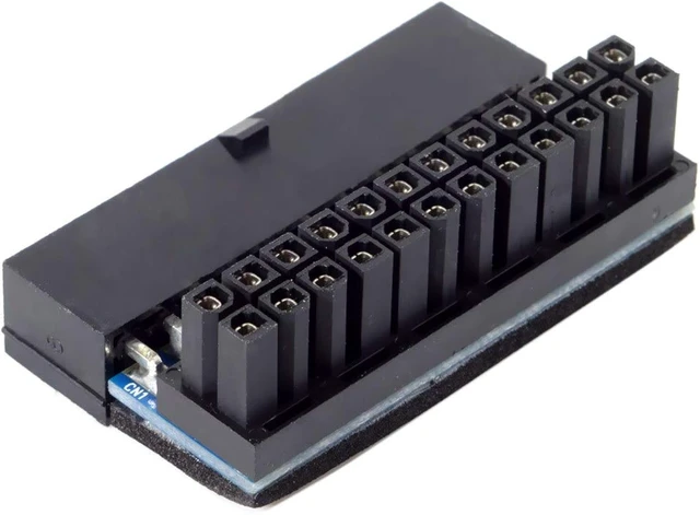 Alt view image 5 of 7 - chenyang ATX 24Pin Male to Female 90 Degree Angled Mainboard PSU Power Supply Header Direction Gender Changer Connector Adapter