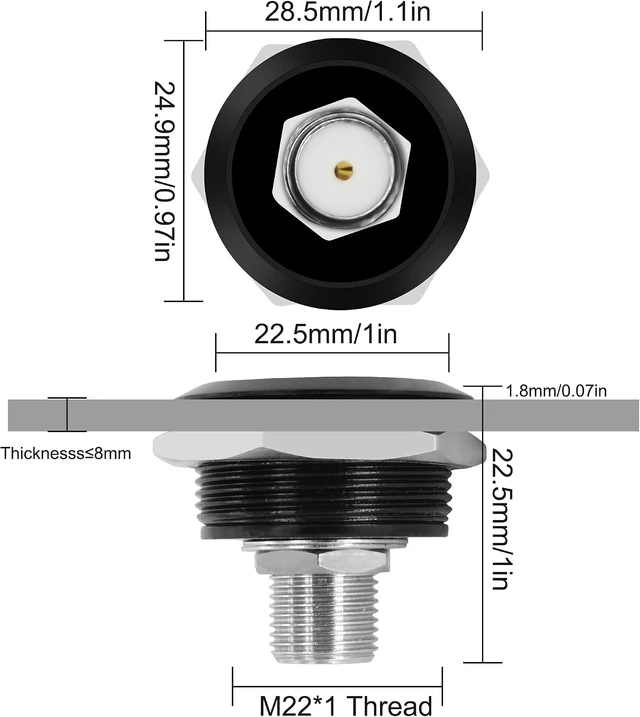 Alt view image 7 of 7 - XMSJSIY F-Type Panel Mount F-Type Female to Female Coupler Adapter- 2PCS