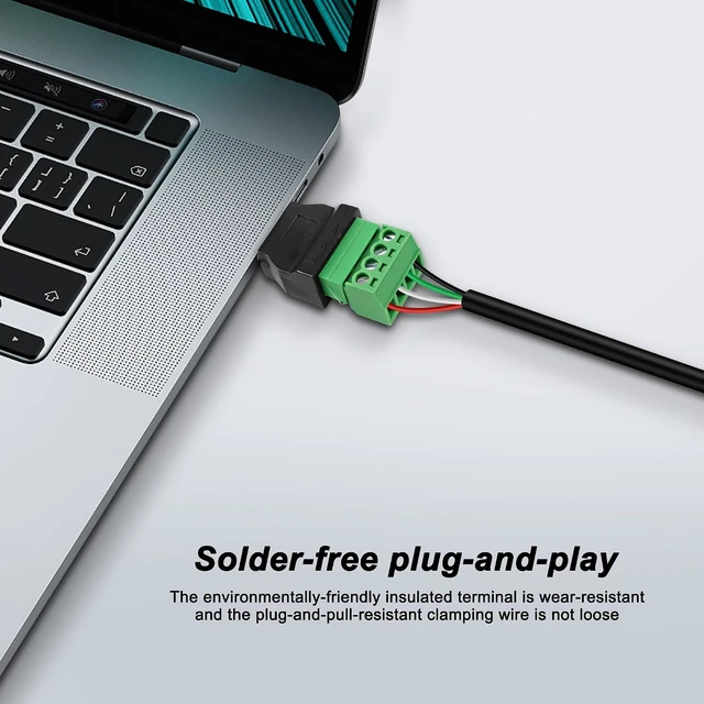 Alt view image 5 of 7 - XMSJSIY USB Screw Terminal Block Adapter Connecotr USB2.0A Male Plug 4 Pin