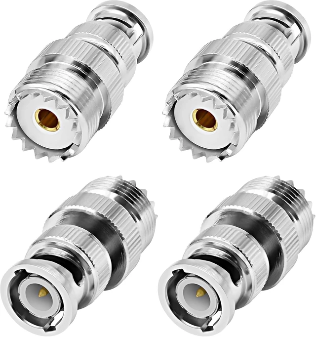 Main image of XMSJSIY BNC Male to SO239 PL259 UHF Female Coaxial Antennas Adapter-4 PCS