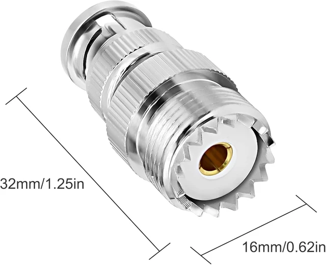 Alt view image 2 of 7 - XMSJSIY BNC Male to SO239 PL259 UHF Female Coaxial Antennas Adapter-4 PCS