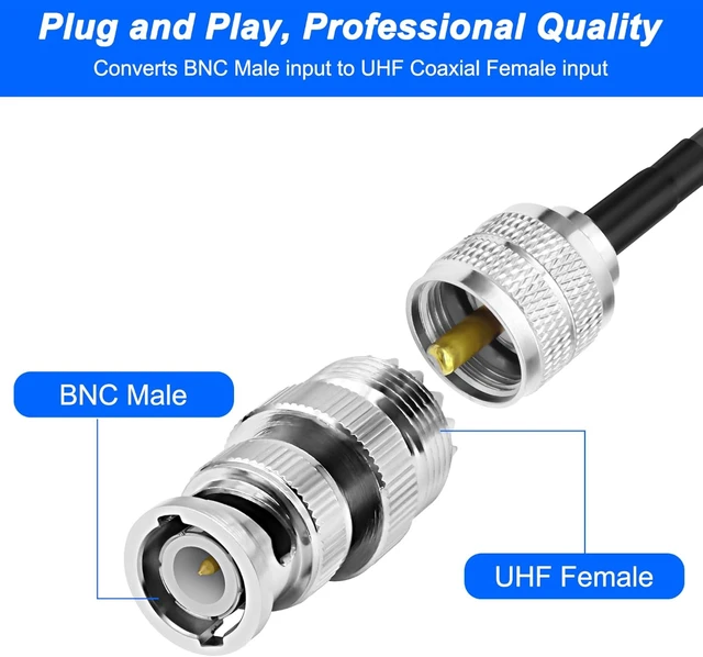 Alt view image 6 of 7 - XMSJSIY BNC Male to SO239 PL259 UHF Female Coaxial Antennas Adapter-4 PCS