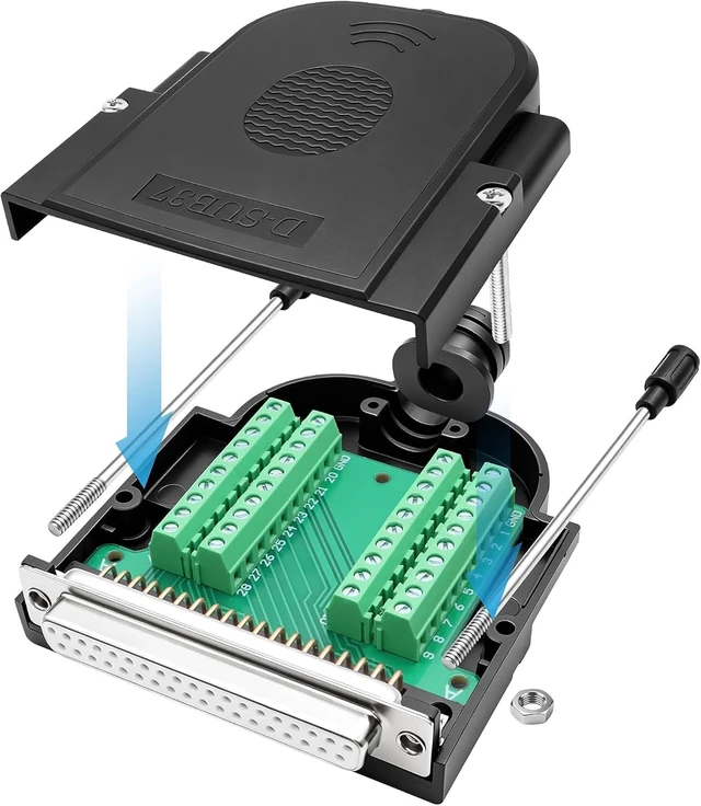 Alt view image 3 of 7 - XMSJSIY DB37 Female Solderless Breakout D-SUB 37 Pin Serial Adapter
