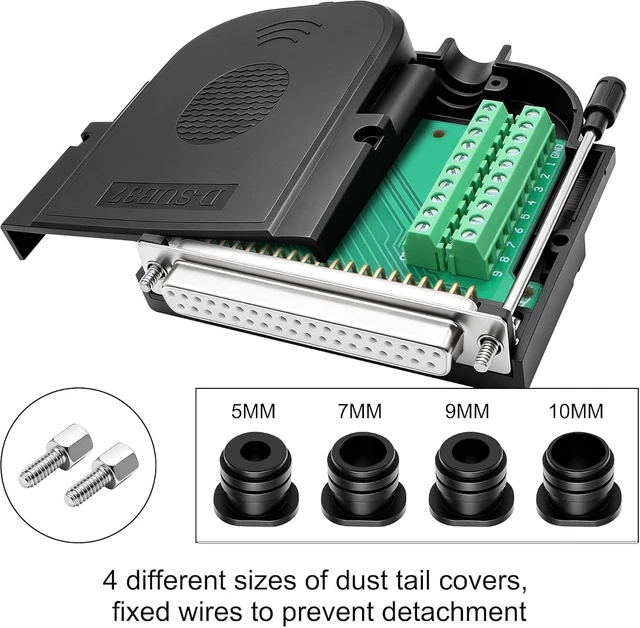 Alt view image 4 of 7 - XMSJSIY DB37 Female Solderless Breakout D-SUB 37 Pin Serial Adapter