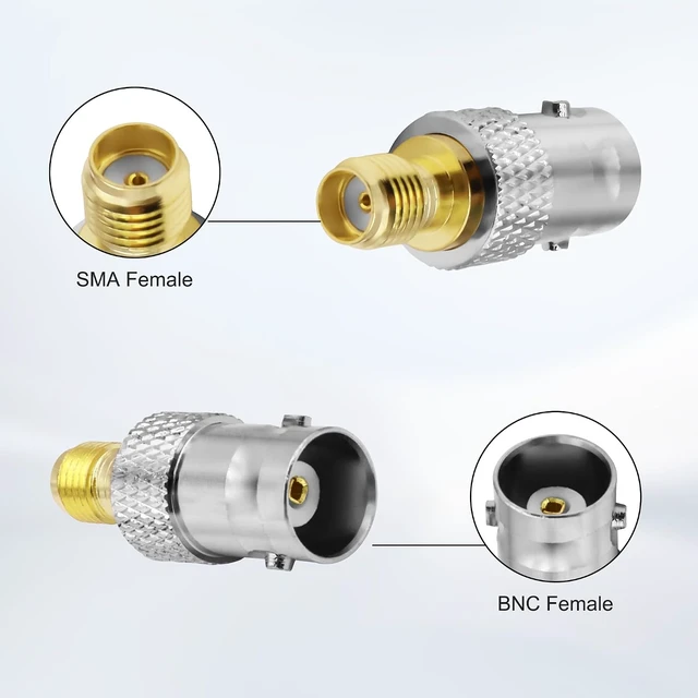 Alt view image 3 of 7 - XMSJSIY SMA to BNC Adapter RF Coaxial Connector- 4PCS (Female to Female)