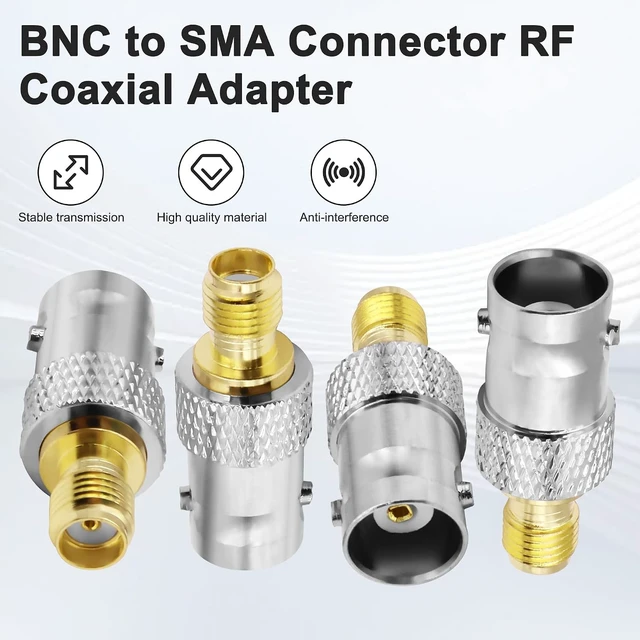 Alt view image 6 of 7 - XMSJSIY SMA to BNC Adapter RF Coaxial Connector- 4PCS (Female to Female)