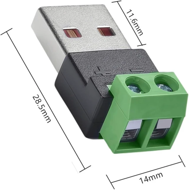 Alt view image 7 of 7 - chenyang 5 Pack USB A 2Pin Plug 5V3A Charging Terminal Solderless Adapter for Power Bank/Phone/Radiators/Laptop
