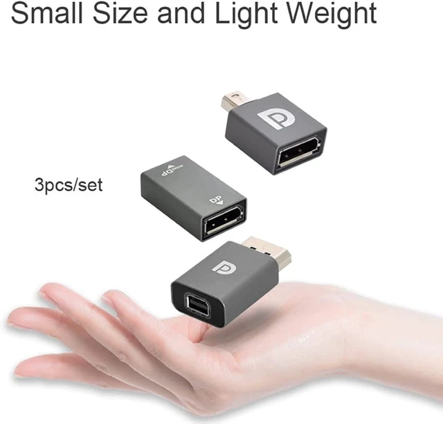 Alt view image 7 of 7 - chenyang Mini DP DisplayPort to DP DisplayPort Male Female Ultra-HD UHD Extension Adapter for Video PC Laptop TV 1.2 4K 60hz 3pcs/Set