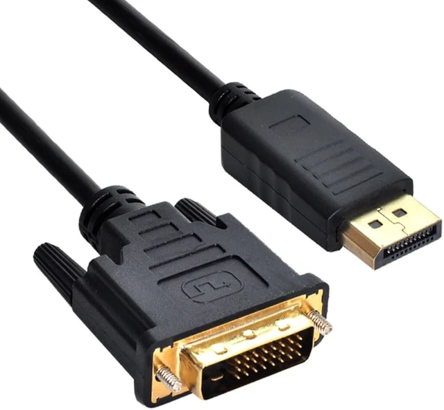 Alt view image 7 of 7 - chenyang 5.91FT DisplayPort to DVI Cable,DisplayPort Male to DVI Male 24+1 Gold-Plated 1920x1080P Ultra-HD Video Cable for Projector and Monitor