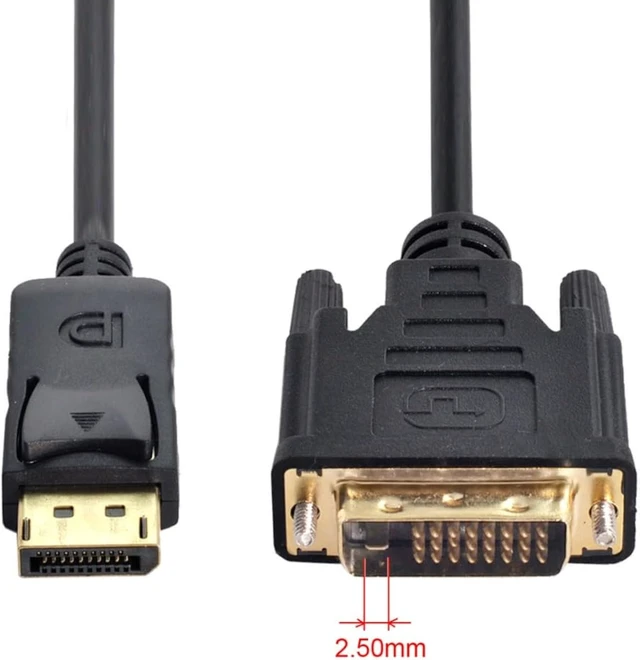 Alt view image 4 of 7 - chenyang 5.91FT DisplayPort to DVI Cable,DisplayPort Male to DVI Male 24+1 Gold-Plated 1920x1080P Ultra-HD Video Cable for Projector and Monitor