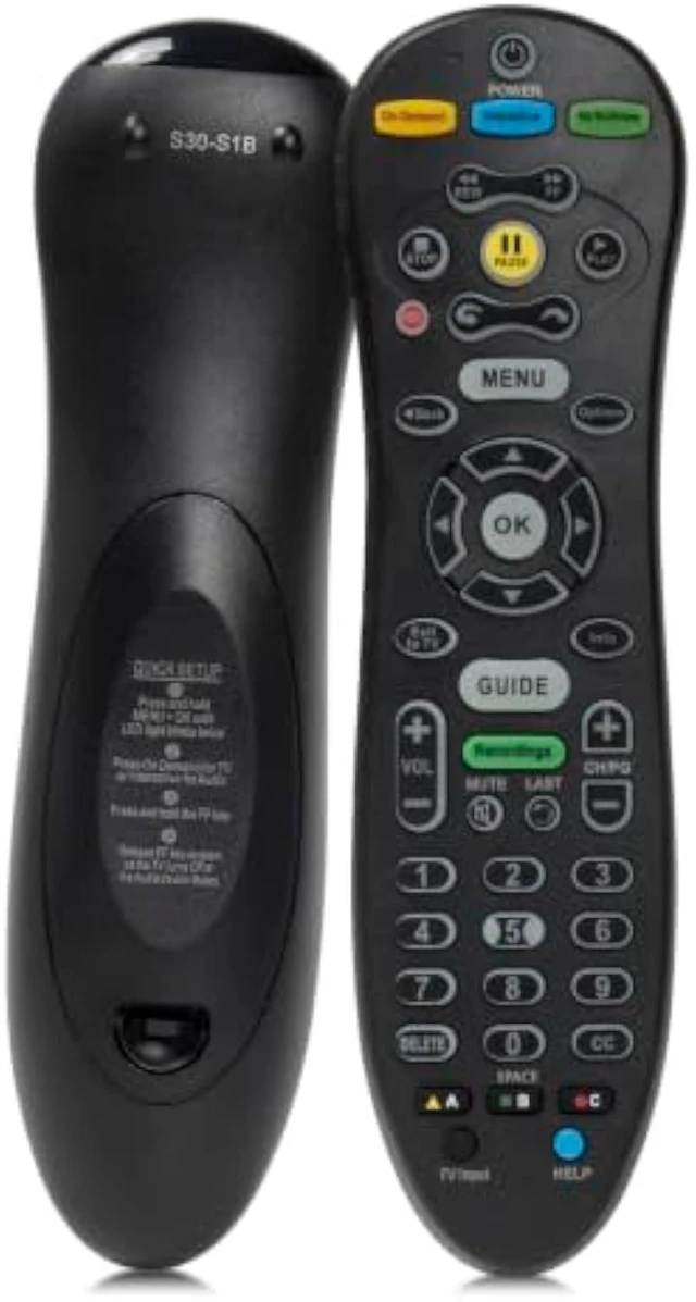 Alt view image 4 of 4 - Universal S30-S1B Remote for AT&T U-Verse Receiver, with Backlit Function