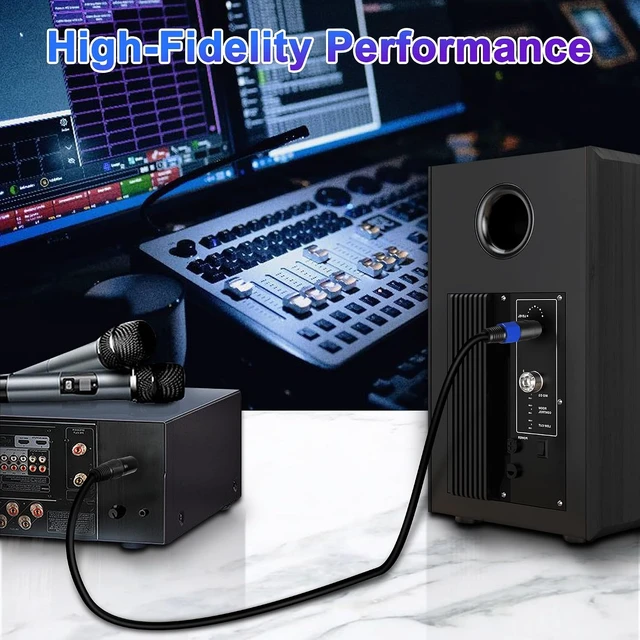 Alt view image 5 of 7 - XMSJSIY Speakon Plug Female to XLR 3Pin Male Speaker Audio Jack Extension