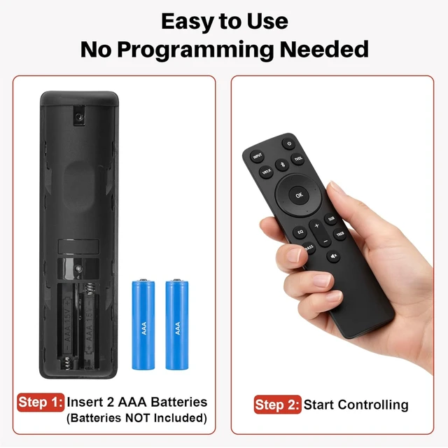 Alt view image 4 of 7 - Replacement Soundbar Remote Control Fit for VIZIO Home Theater Sound Bar