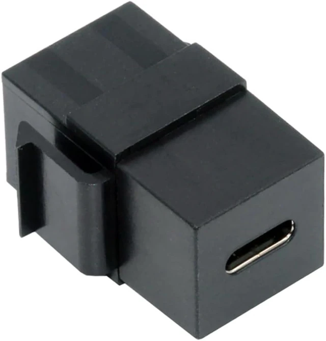 Main image of cablecc 480Mbps USB2.0 USB-C Female to Type-C Female Extension Keystone Jack Coupler Adapter for Wall Plate Panel USB Cable