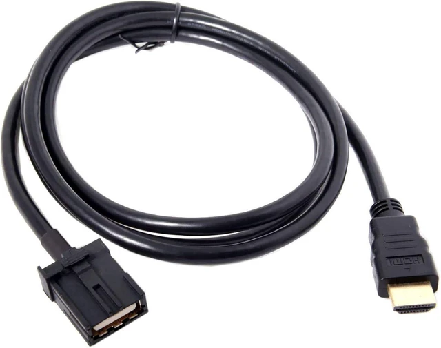 Alt view image 3 of 7 - Chenyang HDMI 1.4 Type E to HDMI Type A Video Audio Cable 1.5M Automotive Grade for Hyundai H1 Car