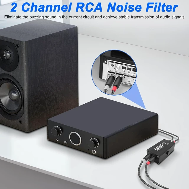 Alt view image 4 of 7 - XMSJSIY RCA Noise Filter for Car Audio Ground Loop Isolator 2 Channel