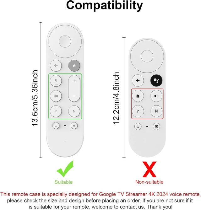 Alt view image 2 of 7 - Protective Silicone Case for Google TV Streamer 4K Voice Remote 2024