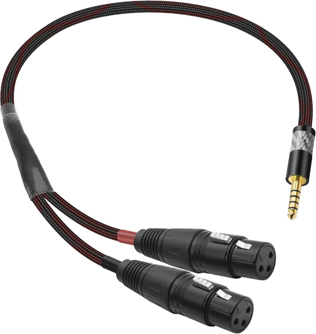 Main image of XMSJSIY 4.4mm to Dual XLR 3 Pin Balance Female Headphone Audio Splitter