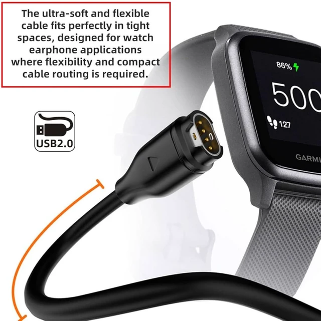 Alt view image 5 of 7 - chenyang 2 Pack 2 in 1 USB Charging Cable, USB A/USB C to 2Pin/4Pin 5V1A Magnetic Charging Cable 3.28FT Compatible with Shokz Headphones and Garmin Watch